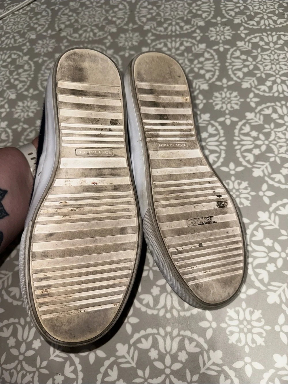 Tory Burch Slip-On Casual Shoes in Dark Navy and Olive Ombré